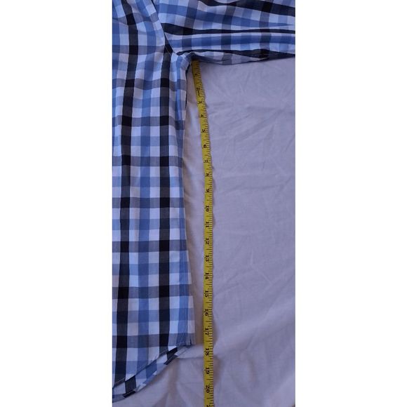 Banana Republic Blue Plaid Non Iron Slim Fit Men's Size S Casual Career - Picture 4 of 10